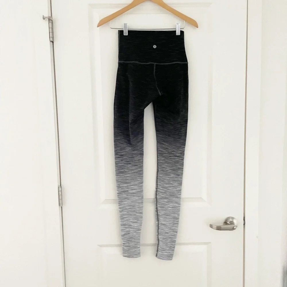 Lululemon Wunder Under Hi-Rise Ombre Space Dye Black Deep Coal - Picture 8 of 12